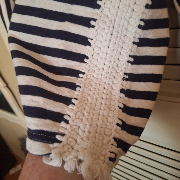 Pepin Navy and White Striped Blouse - Picture 3 of 5